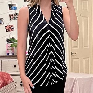 Navy and white cotton top